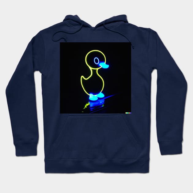 Neon Baby Duck Hoodie by samuellucassmith